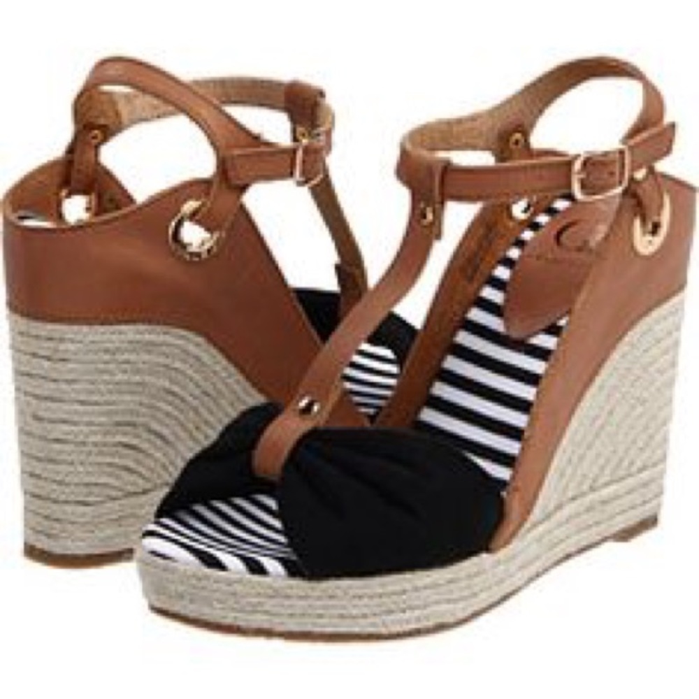 Kelsi Dagger Ricky Black Espadrille Wedges